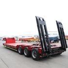 niedriger des Bett-24V Anhänger halb 100 Tonnen 6 Achsen in drei Linien Gooseneck-Tropfen-Plattform-LKW