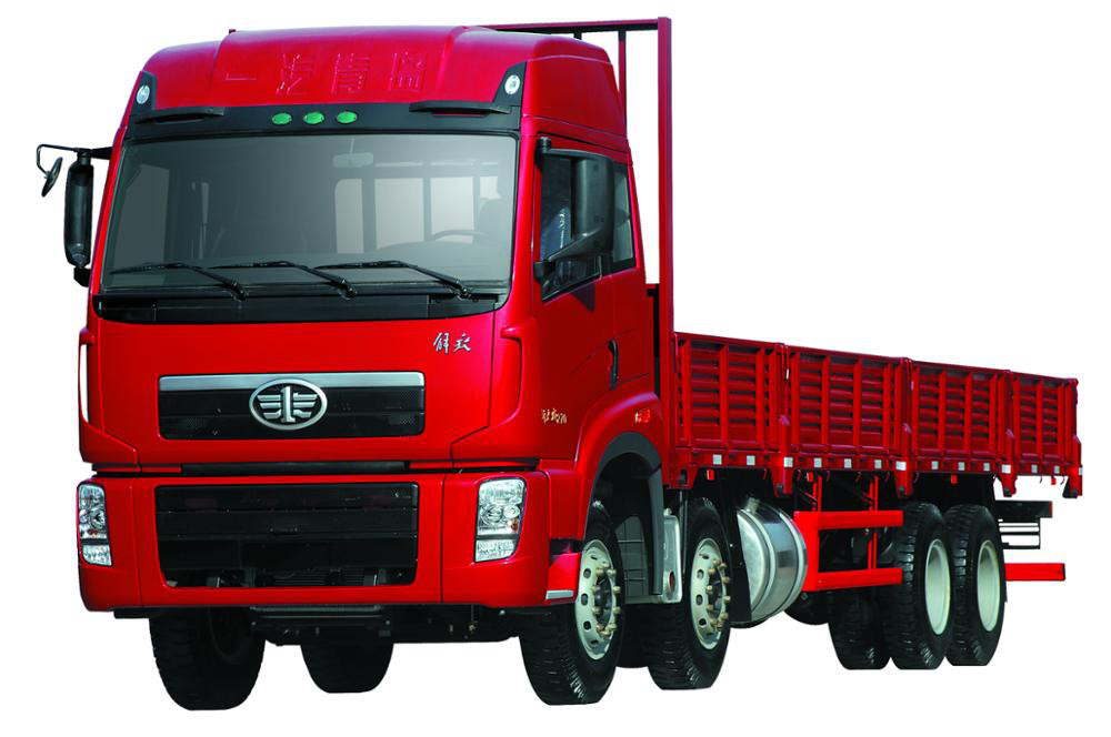 Schwergut-LKW FAW J5P 8X4 für industrieller Transport-Wagen-rote Farbe
