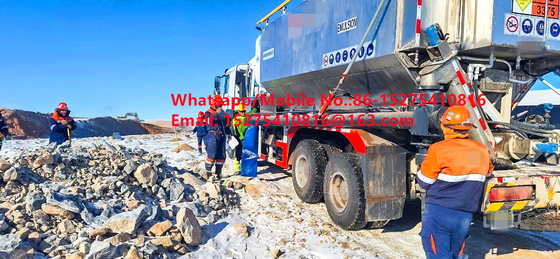 Sicherheit Zuverlässigkeit Laufwerk Massenlastwagen 15/20/25Ton Schweres Ammoniumohlenexplosive Emulsion ANFO LKW MMU MEMU Für die Mongolei DR KONGO PERU Ghana Bergbausprengung
