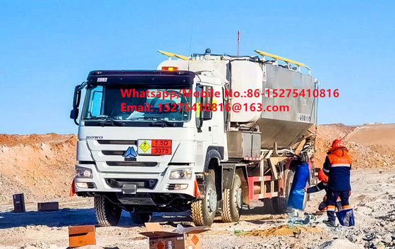 Hochfeste Edelstahl Sicherheit Zuverlässigkeit Lauffläche Massenlastwagen 15/20/25Ton Schweres Ammoniumohlenexplosive Emulsion ANFO LKW MMU MEMU Für die Mongolei DR KONGO PERU Ghana Bergbausprengung BCLH/BCRH/BCZH