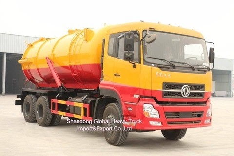 Dongfeng 6*4 in gutem Zustand 290 PS Vakuum-Abwassersauger Tankwagen Abwassersauger