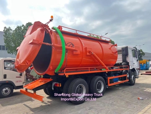 Rhd Shacman F3000 Hydrobagger Kombinierte Abwasserkanal Vakuum Saug Abwasser + 4000L sauberes Wasser