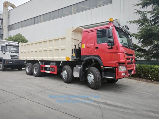 HOWO 7 8X4 371 PS Kipper Sanierte Sinotruk HOWO Müllwagen 371 PS 12 Reifen