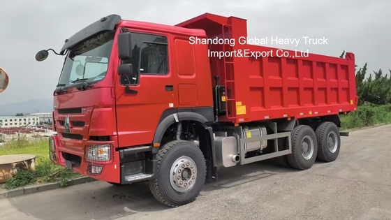 Schwerlast-HOWO-Dump-Truck mit verstärktem Stahlchassis, U-förmigem Ladekörper und HYVA-Front-Lifting-Hydrauliksystem