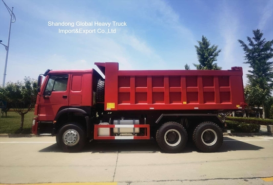 Schwerlast-HOWO-Dump-Truck mit verstärktem Stahlchassis, U-förmigem Ladekörper und HYVA-Front-Lifting-Hydrauliksystem
