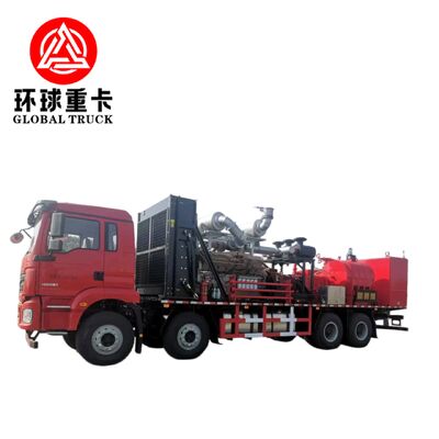HOWO Foton Ford 8×6 Antriebsrad Euro 6 Emissionsstandard Fracking Sand Tanker Truck mit 1697L/Min Maximalpumpenverlagerung