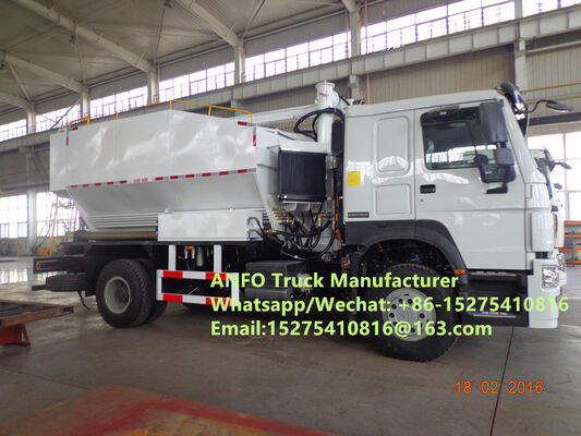 Durable reliable HOWO 10/15/20/30T BCLH-10 on-site mixing and charging machine granular ammonium explosive ANFO Truck Emulsion Blasting service Drilling mobile explosive Manufacturing Unit MEMU MMU