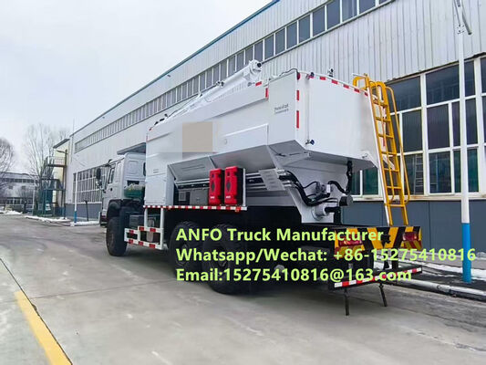 Wettbewerbsfähige Brandneue HOWO 10/15/20/30T Mischen und Laden vor Ort granularer Ammonium-Schüttstoff Sprengstoffe ANFO LKW Emulsionsstrahldienst Bohren Sambia/Simbabwe/Tansania/Ghana/Guinea/Namibia/Guyana