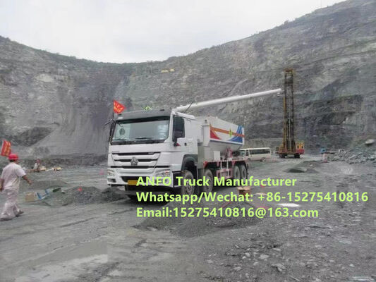 Good off-road performance low price 6x6 4x4 10/15/20/30T mixing and charging bulk explosives ANFO Truck Emulsion MINING BLAST SERVICE Charging explosive Tanzania/Ghana/Guinea/Namibia/Guyana