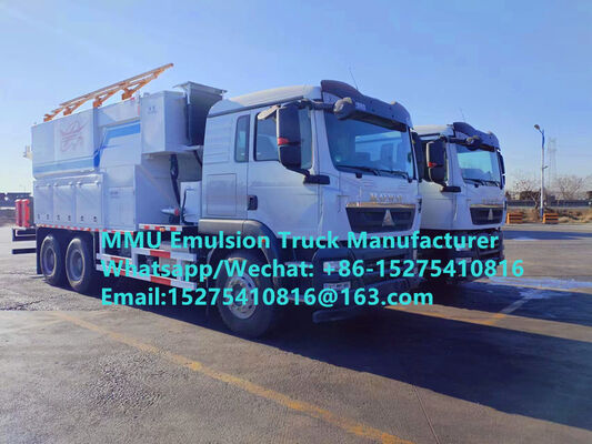 SINOTRUCK HOWO Multifunktions-LKW 15/20/25 Tonnen für das Mischen und Laden von Emulsionen, ANFO-Massensprengstoffen, Mongolei, DR Kongo, Peru, Ghana, Simbabwe. MMU Bergbausprengservice