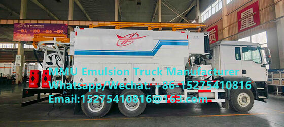 Multifunctional SINOTRUCK HOWO 15/20/25/30Ton mixing and charging emulsion Bulk Explosive ANFO Trucks mobile explosive Manufacturing Unit Монгол НЭГ DRC PERU GHANA ZIMBABWE Mining Blasting Service MMU
