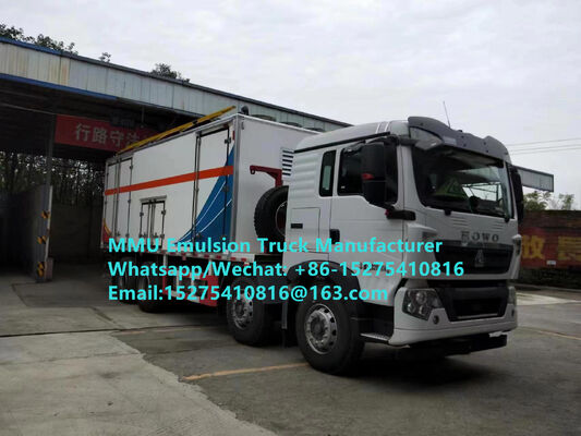 Warmverkauf Langlebiger HOWO 15T GLOBAL-BCRH-15 Auf-Ebene Mischen und Laden Emulsion Schüttgut Sprengstoffladen LKW Mongolei Bergbau Sprengdienst Kasachstan Usbekistan Indonesien Kongo DRC GUINEA MMU