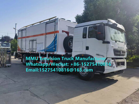 Hochkosteneffizienter HOWO 15T GLOBAL-BCRH-15 Emulsions-LKW für die Mischung und Beladung vor Ort, LKW für die Massenbeladung von Sprengstoffen, Mongolischer Bergbau-Sprengservice, Kasachstan, Usbekistan, Indonesien, Kongo, DR Kongo, Guinea, MMU