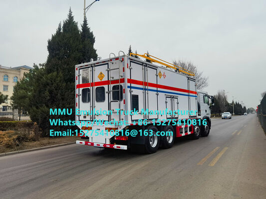 Gute Qualität, intelligenter HOWO 15T BCRH-15 Baustellenmisch- und Lade-Emulsions-LKW, Massensprengstoff-LKW für Bergbau-Sprengdienste in der Mongolei, Kasachstan, Usbekistan, Indonesien, Kongo, DR Kongo, Guinea, Tansania, MMU