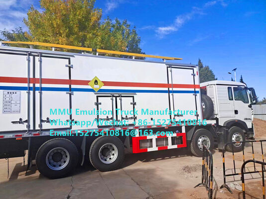 Gute Qualität, intelligenter HOWO 15T BCRH-15 Baustellenmisch- und Lade-Emulsions-LKW, Massensprengstoff-LKW für Bergbau-Sprengdienste in der Mongolei, Kasachstan, Usbekistan, Indonesien, Kongo, DR Kongo, Guinea, Tansania, MMU