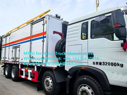 Gute Qualität, intelligenter HOWO 15T BCRH-15 Baustellenmisch- und Lade-Emulsions-LKW, Massensprengstoff-LKW für Bergbau-Sprengdienste in der Mongolei, Kasachstan, Usbekistan, Indonesien, Kongo, DR Kongo, Guinea, Tansania, MMU