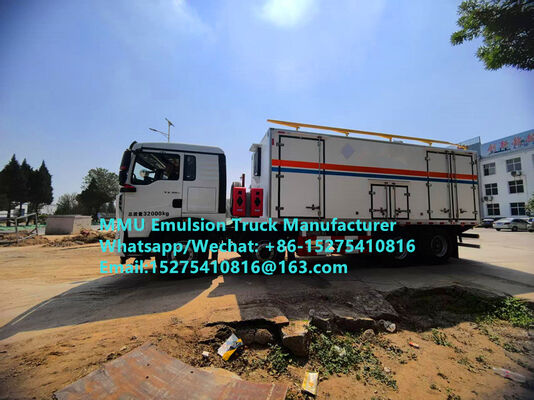 Gute Qualität, intelligenter HOWO 15T BCRH-15 Baustellenmisch- und Lade-Emulsions-LKW, Massensprengstoff-LKW für Bergbau-Sprengdienste in der Mongolei, Kasachstan, Usbekistan, Indonesien, Kongo, DR Kongo, Guinea, Tansania, MMU