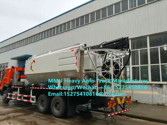 Hohe Kostenleistung China Zuverlässigkeit Tread Bulk Trucks 15/20/25 Tonnen Multifunktionale schwere Ammoniumölsprengstoffe Emulsion ANFO Truck MMU MEMU Für die Mongolei DRK KONGO PERU Ghana Bergbausprengung