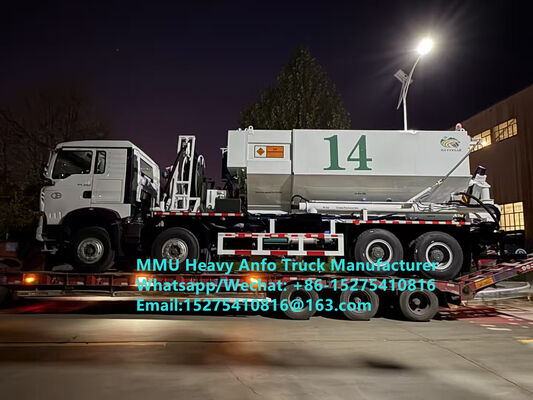 Intelligente HOWO-Mischung und Ladung von multifunktionalen schweren Ammoniumöl-Explosivstoffen Lastwagen 15/20/25 Tonnen Schwere Emulsion ANFO-Lkw Russland/Kasachstan/Usbekistan/Indonesien/Guinea Bergbausprengdienst