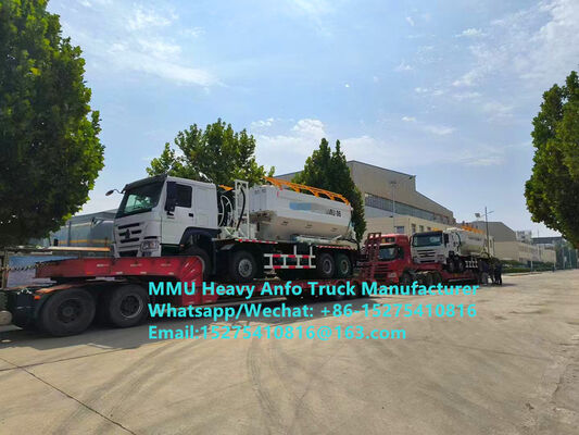 Super-Performance HOWO Mischen und Aufladen von multifunktionalen schweren Ammoniumohlenexplosivstoffen Lastwagen 15/20/25Ton Schwere Emulsion ANFO Lastwagen Zambia/Zimbabwe/Tansania/Ghana/Guinea/Peru Bergbau Blasting Service