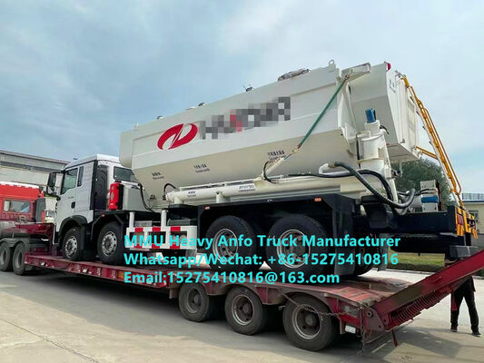 Super-Performance HOWO Mischen und Aufladen von multifunktionalen schweren Ammoniumohlenexplosivstoffen Lastwagen 15/20/25Ton Schwere Emulsion ANFO Lastwagen Zambia/Zimbabwe/Tansania/Ghana/Guinea/Peru Bergbau Blasting Service