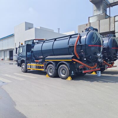 HOWO 15CBM Vakuum Abwassersauger mit 6*4 Antriebsrad und 251-350 PS zur Reinigung von Septiktanks
