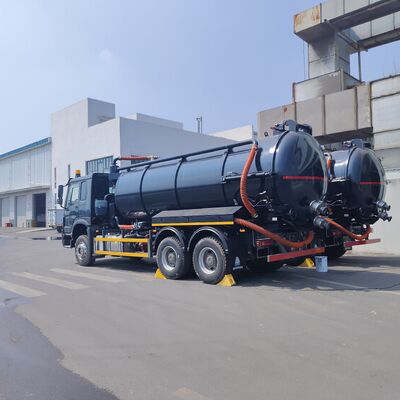 HOWO 15CBM Vakuum-Abwassersauger mit 6×4 Antrieb und 266 PS Motorleistung für die Reinigung von kommunalen und industriellen Abfällen