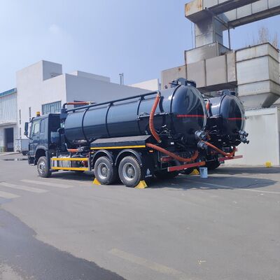 HOWO 15CBM Vakuum-Abwassersauger mit 6x4-Antrieb und 336 PS-Motor für die Reinigung von Septiktanks und Schlammtransport