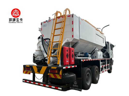 SHACMAN 6x4 Bulk Emulsion Explosive Mixing and Charging Truck with 350 HP Diesel Engine, 300 kg/min Charging Efficiency, and 8-23 m Telescopic Hose Arm