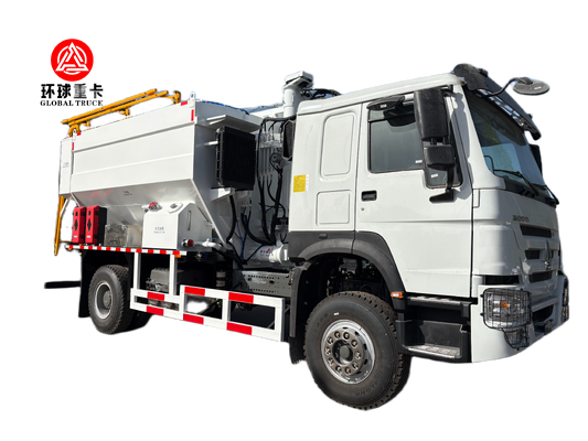 HOWO 4x2 Bulk Emulsion Explosive Mixing and Charging Truck with 350 HP Diesel Engine 300 kg/min Charging Efficiency and 8-23 m Telescopic Hose Arm