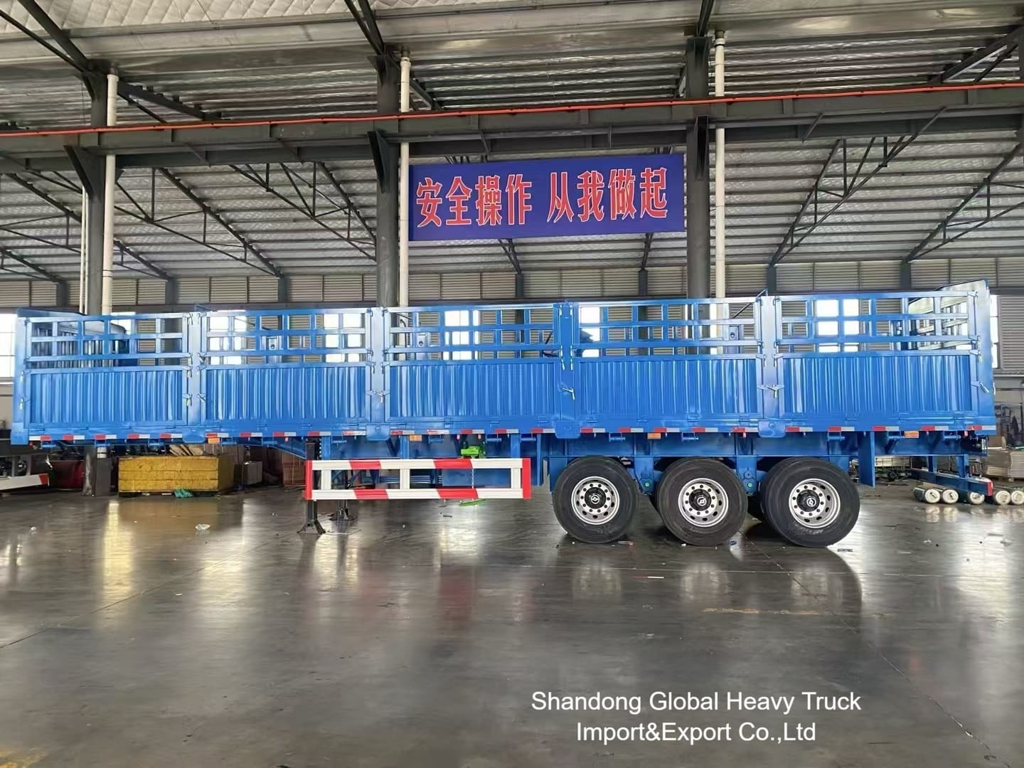 3 Achsen 50 Tonnen Fence Semi-Anhänger mit Luftfederung