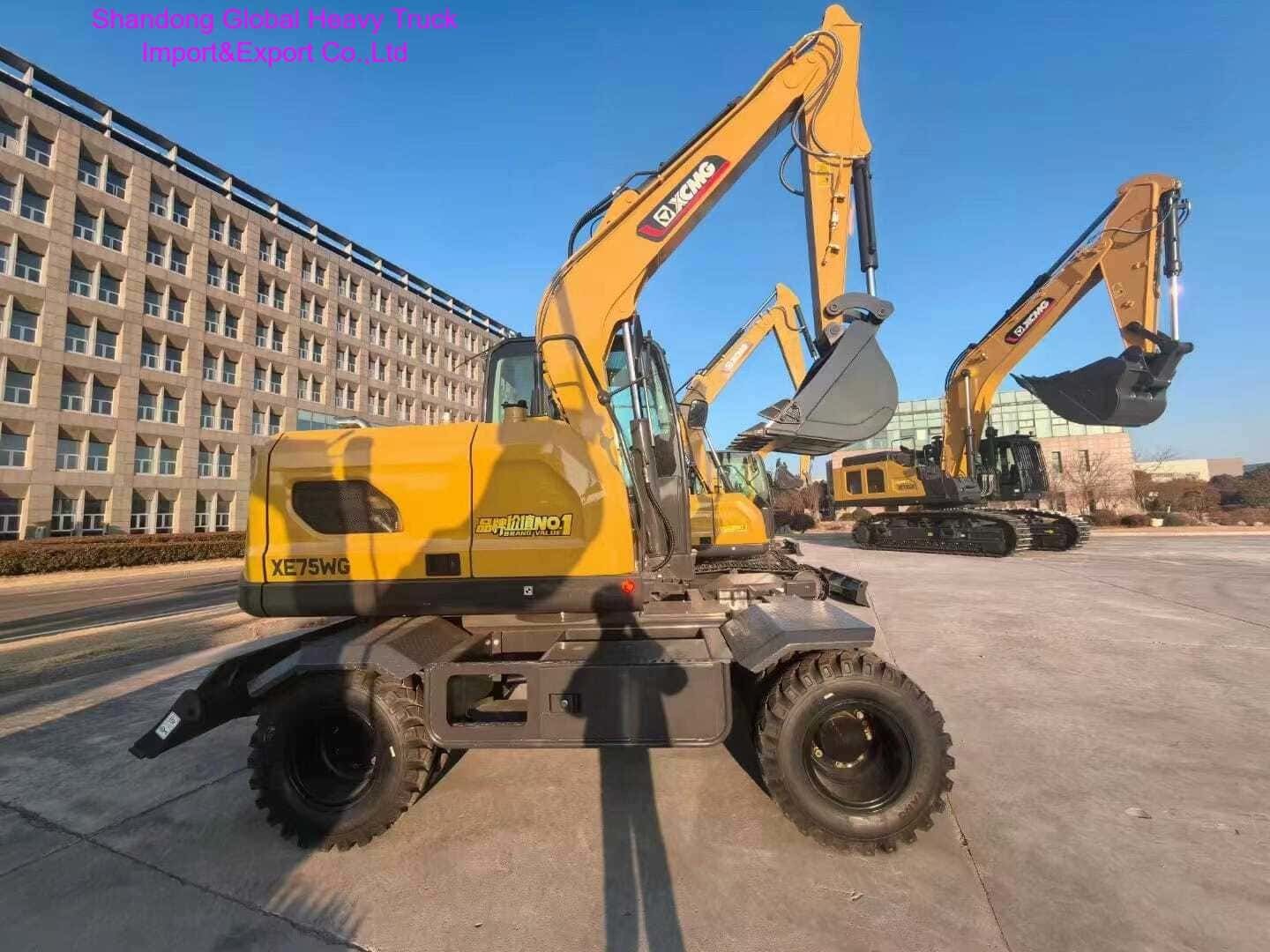Hocheffizienter 7-Tonnen-Radbagger mit 0,23 m³ Fassungsvermögen und 48 kW Motor für Erdbewegung