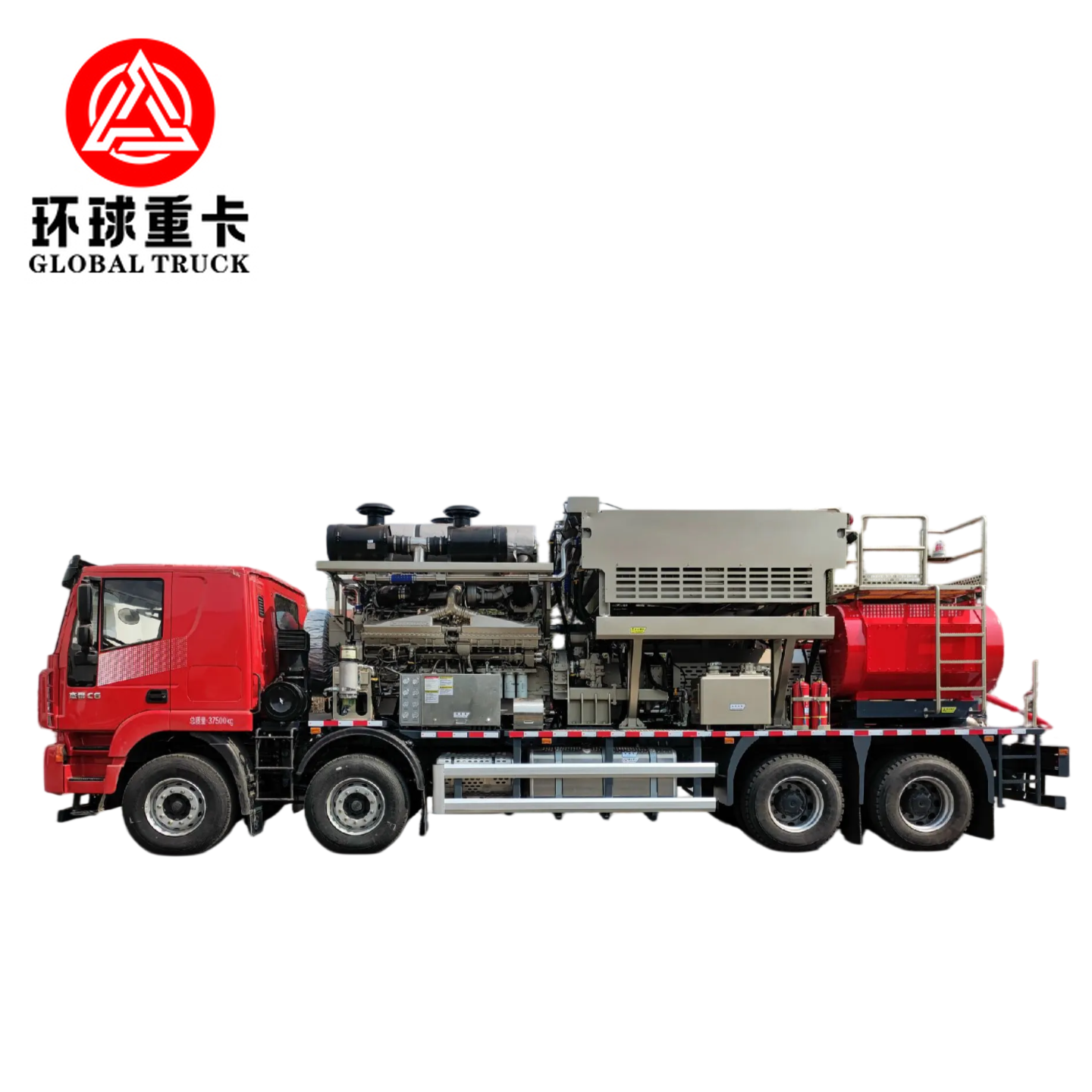 HOWO Foton Ford 8×6 Antriebsrad Euro 6 Emissionsstandard Fracking Sand Tanker Truck mit 1697L/Min Maximalpumpenverlagerung