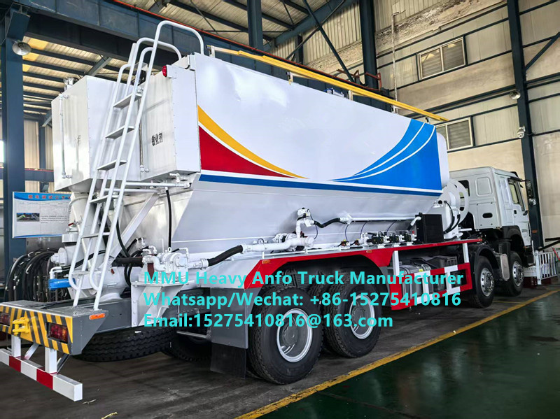 Billig Preis Mischen und Aufladen Multifunktionales Schweres Ammoniumohlenexplosiver Lastwagen 15/20/25Ton Schwere Emulsion ANFO Lastwagen Russland/Kasachstan/Usbekistan/Indonesien/Guinea Bergbau Blasting Service